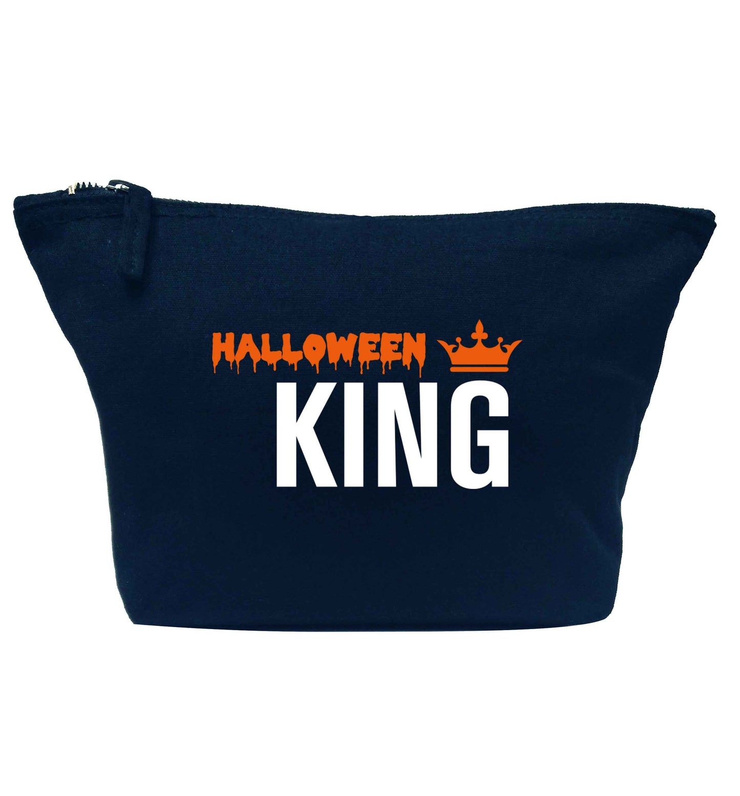 Halloween king navy makeup bag