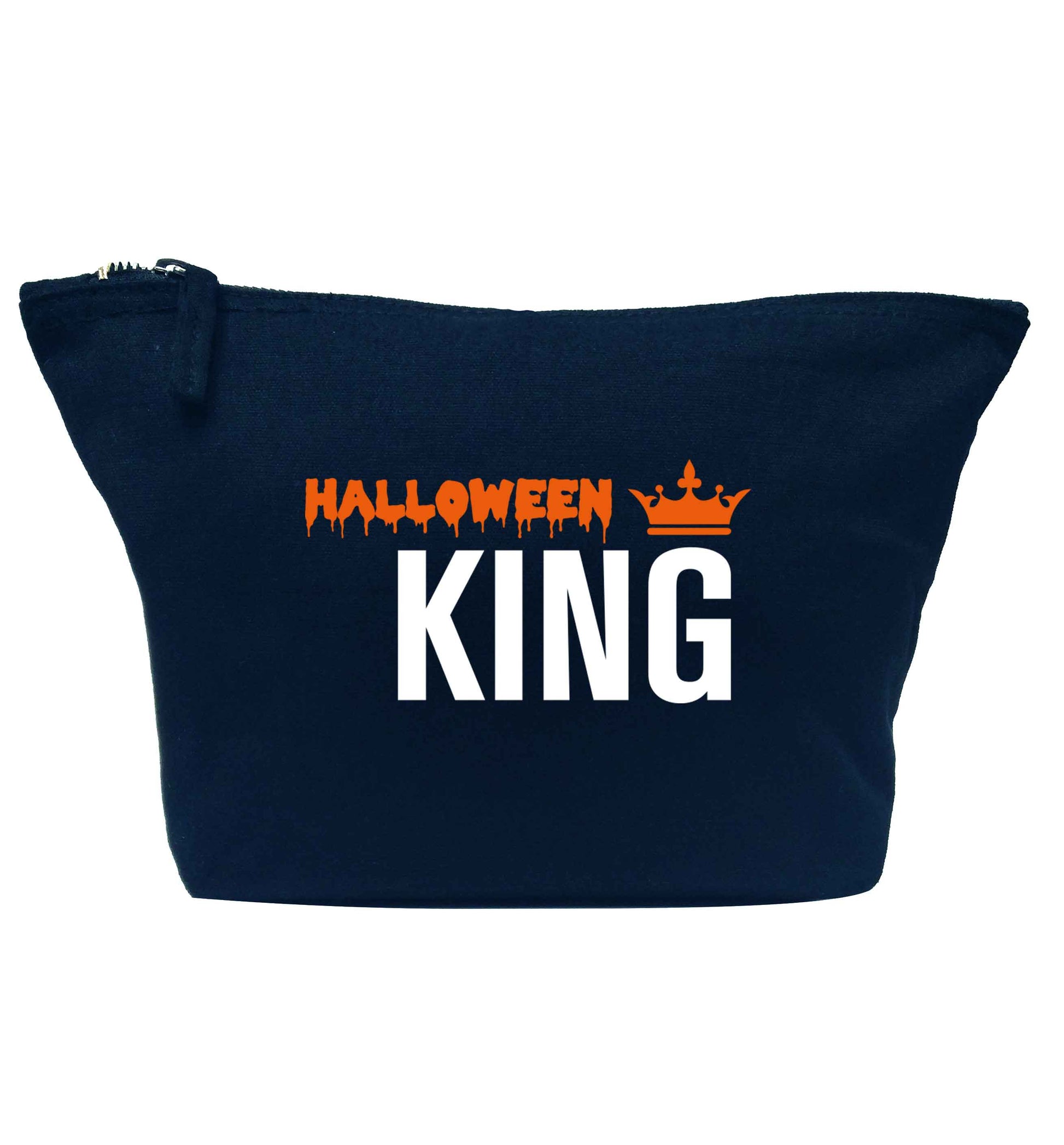 Halloween king navy makeup bag