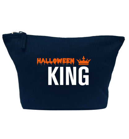 Halloween king navy makeup bag