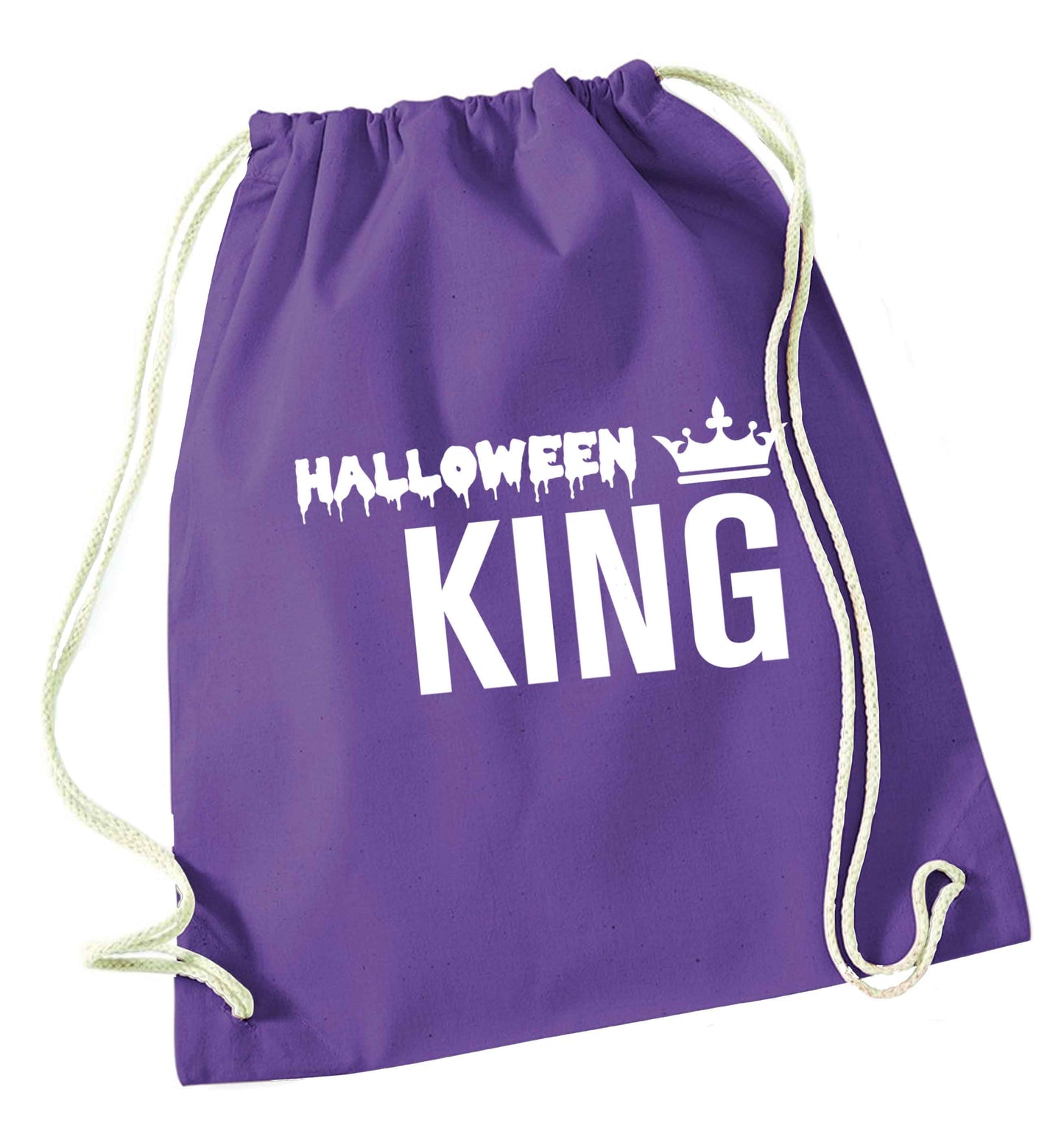 Halloween king purple drawstring bag