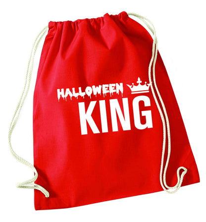 Halloween king red drawstring bag 