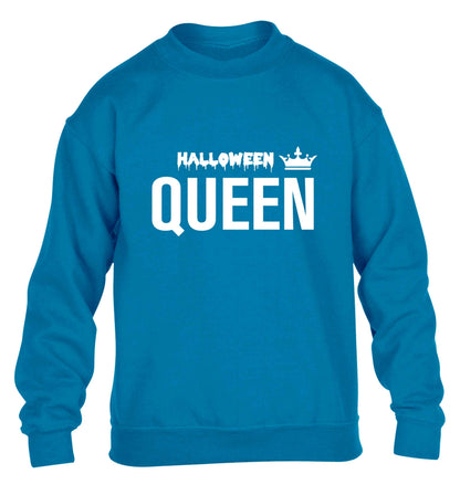 Halloween queen children's blue sweater 12-13 Years