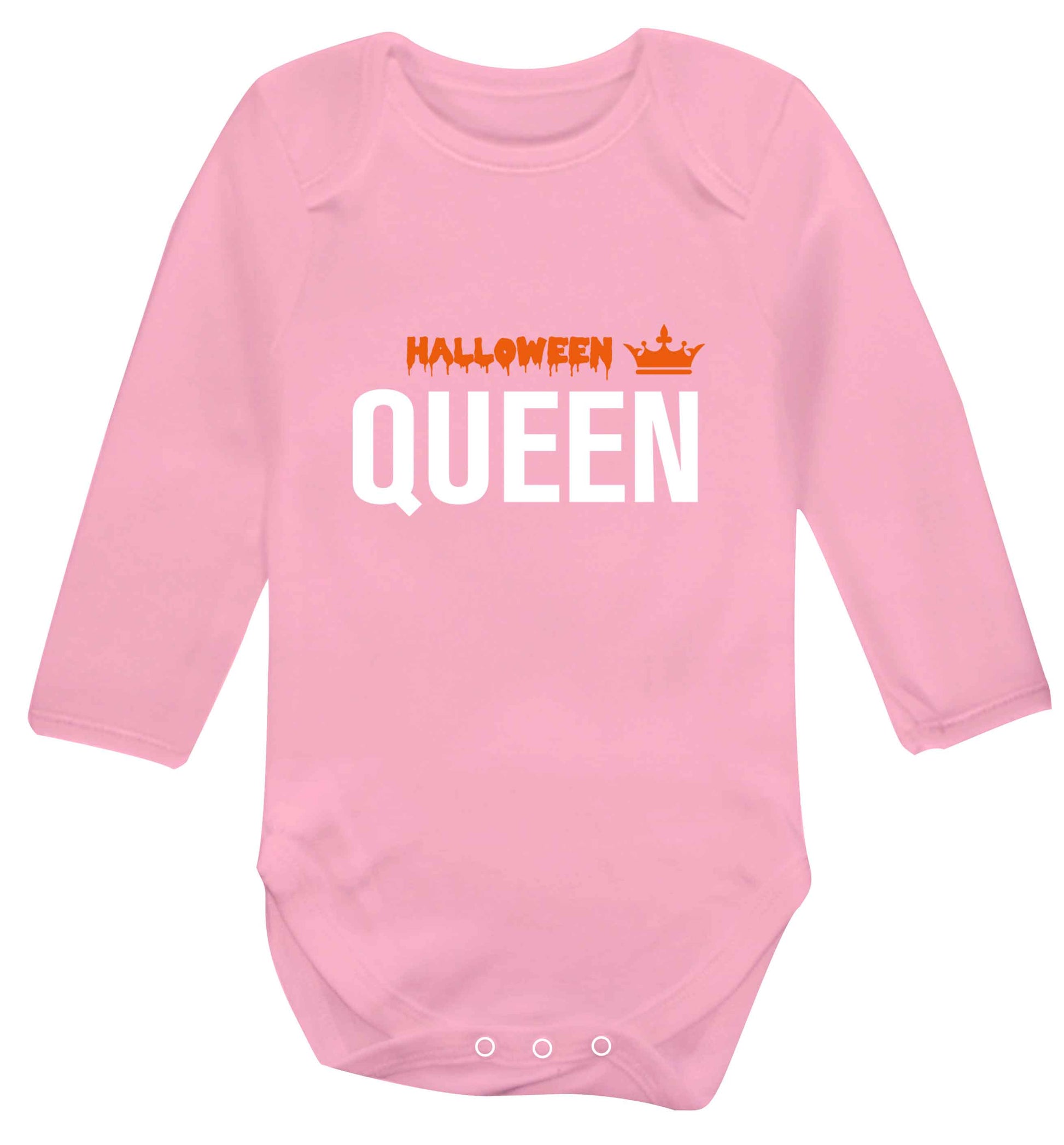 Halloween queen baby vest long sleeved pale pink 6-12 months