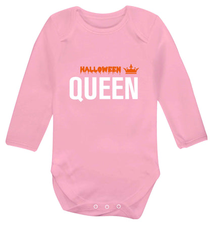 Halloween queen baby vest long sleeved pale pink 6-12 months