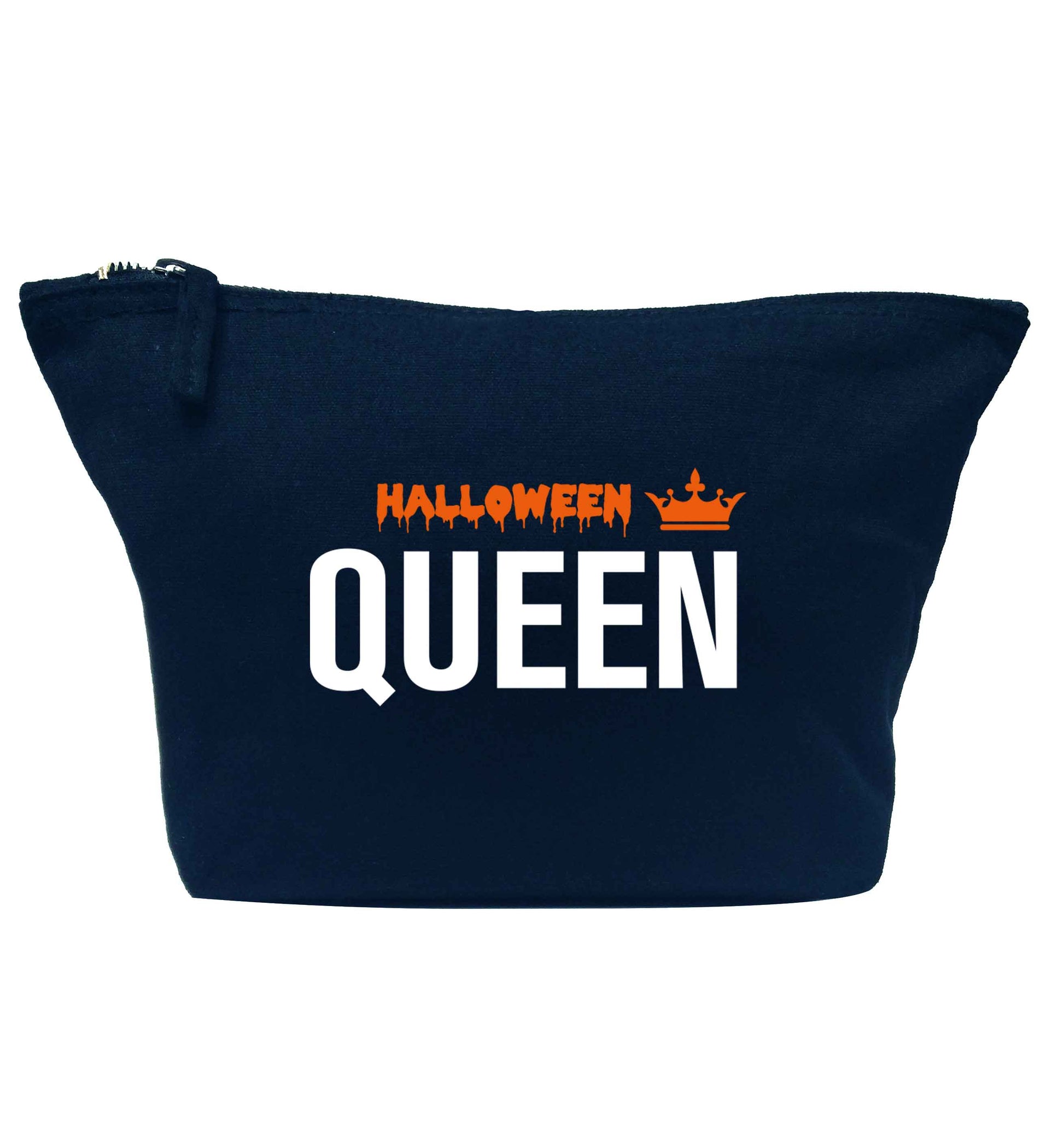 Halloween queen navy makeup bag