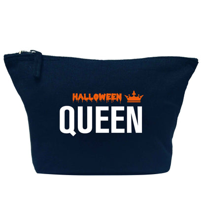 Halloween queen navy makeup bag