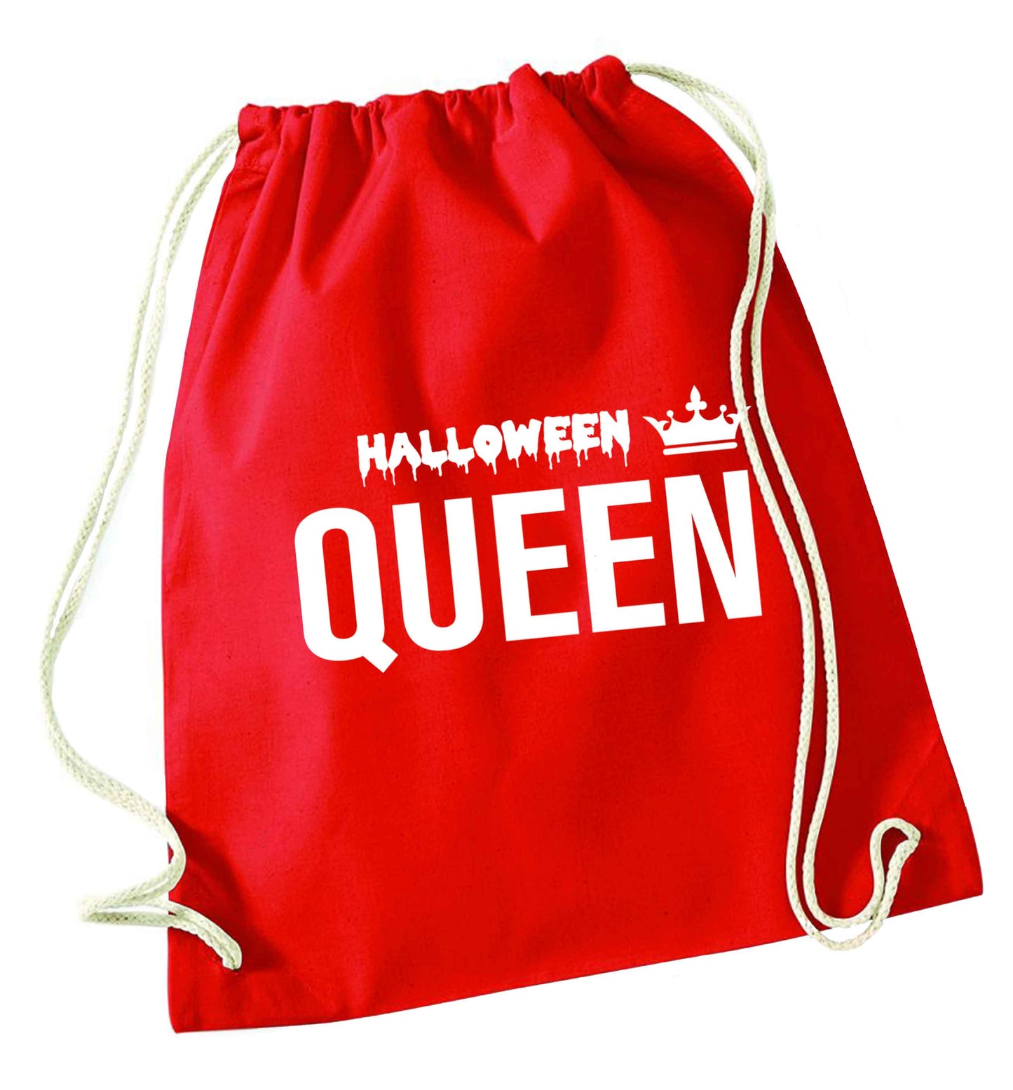 Halloween queen red drawstring bag 