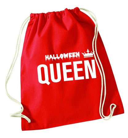 Halloween queen red drawstring bag 