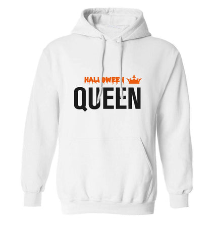 Halloween queen adults unisex white hoodie 2XL