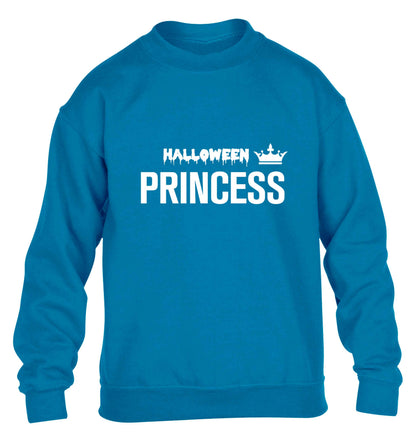 Halloween princess children's blue sweater 12-13 Years
