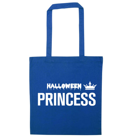 Halloween princess blue tote bag