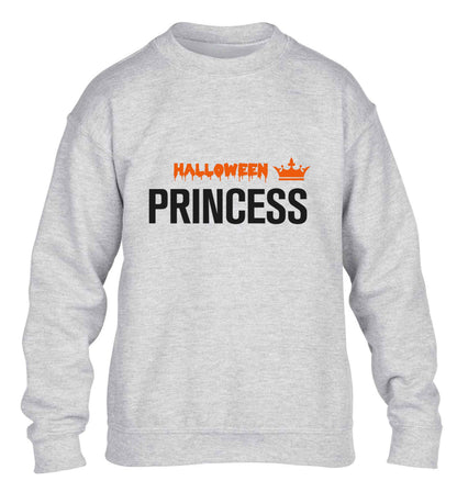 Halloween princess children's grey sweater 12-13 Years
