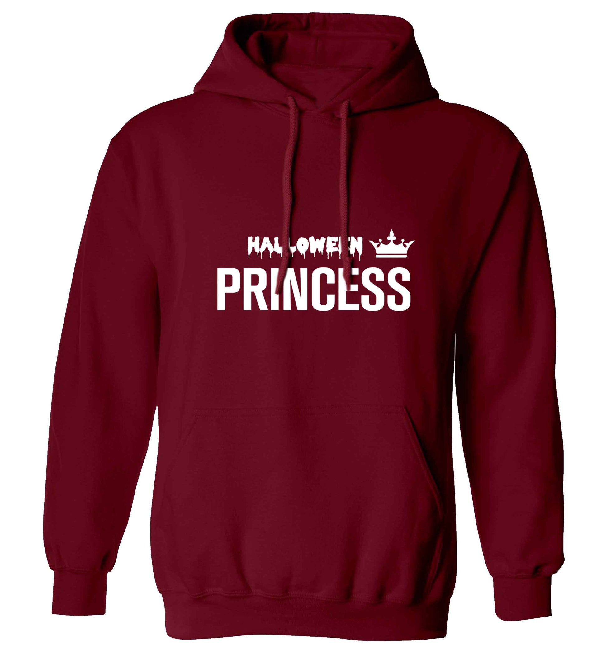 Halloween princess adults unisex maroon hoodie 2XL