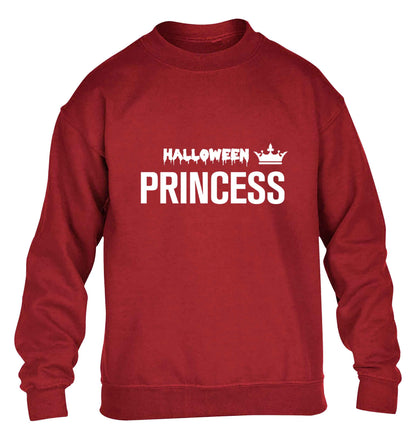 Halloween princess children's grey sweater 12-13 Years