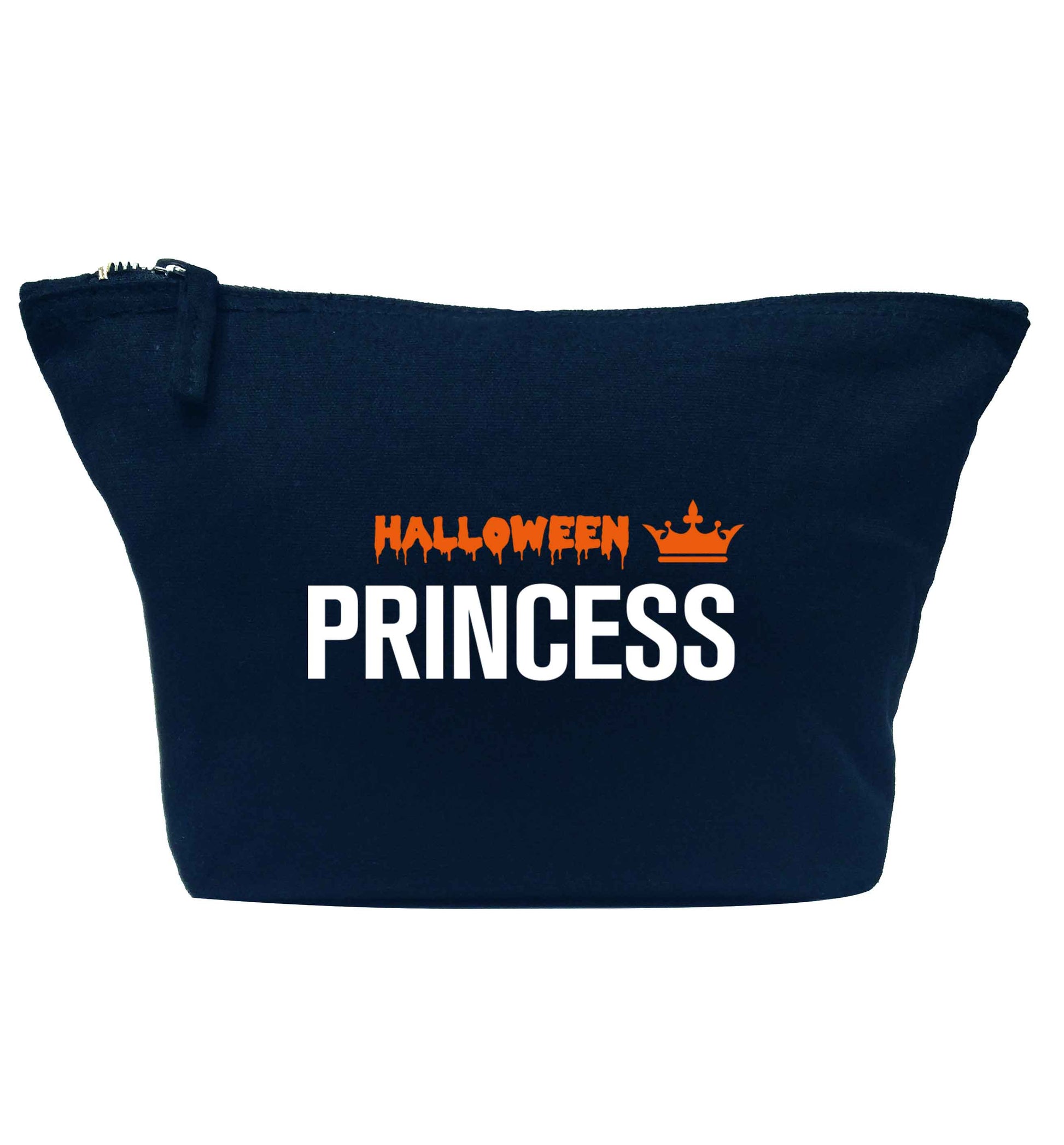 Halloween princess navy makeup bag