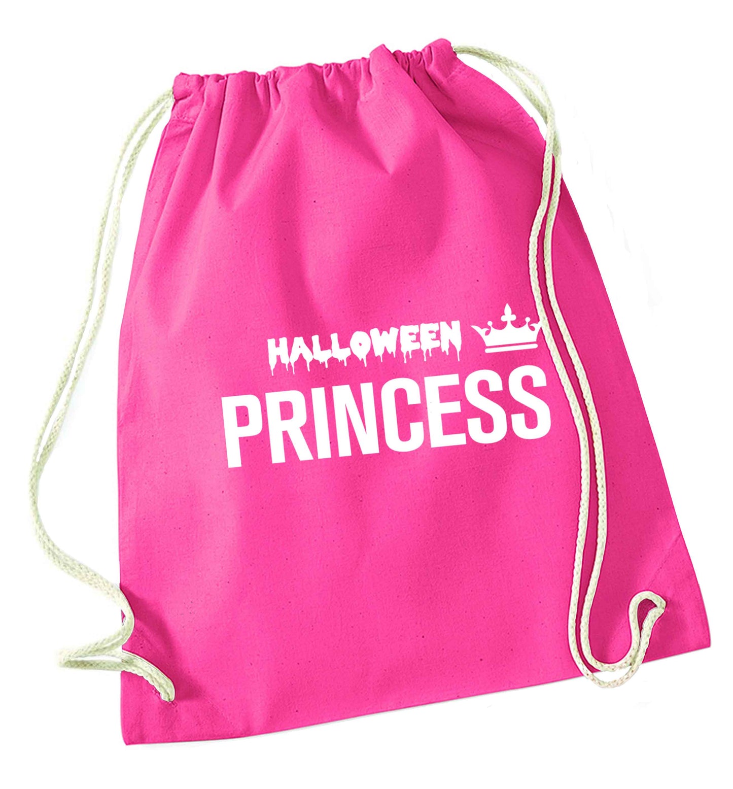 Halloween princess pink drawstring bag