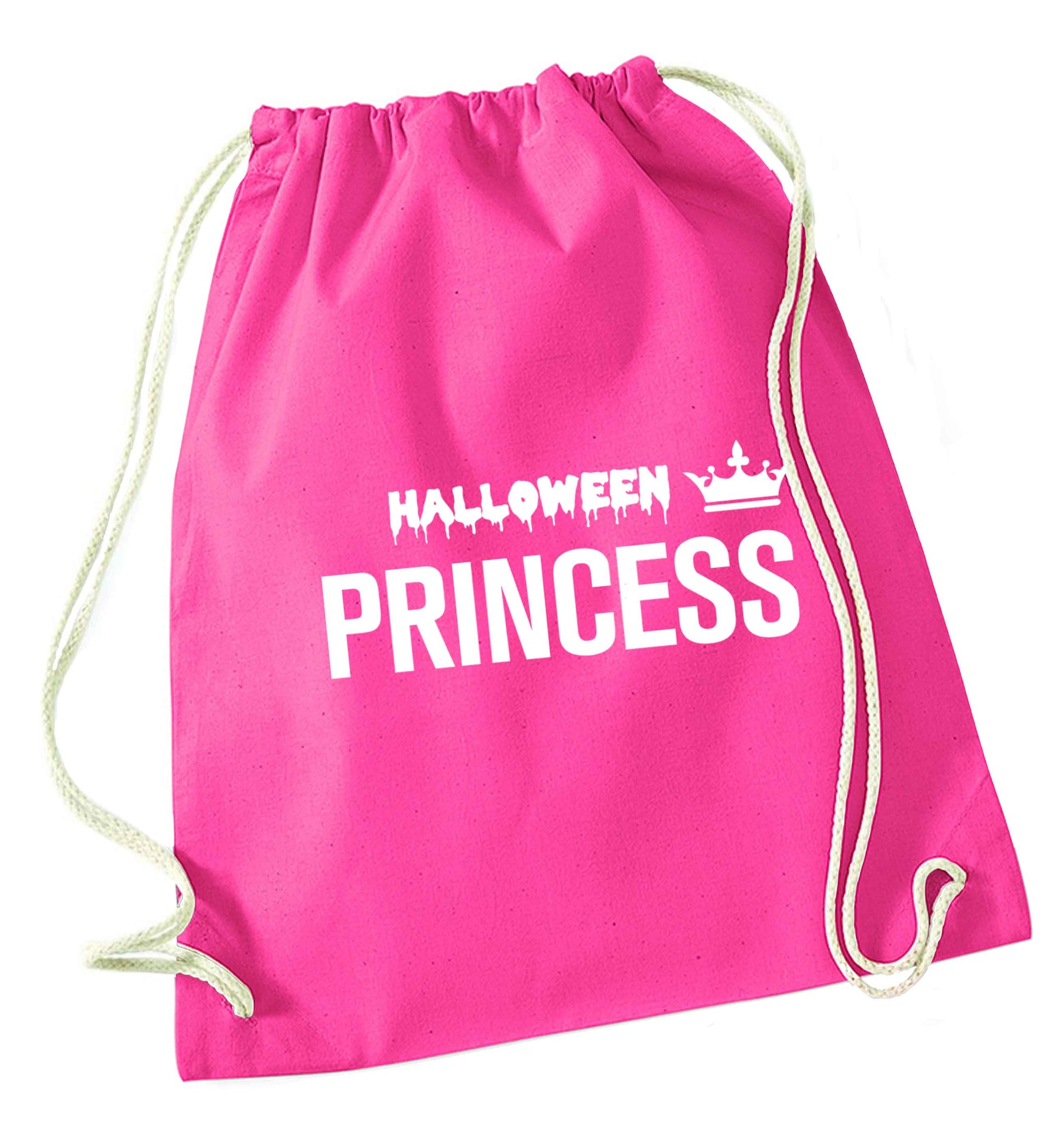 Halloween princess pink drawstring bag