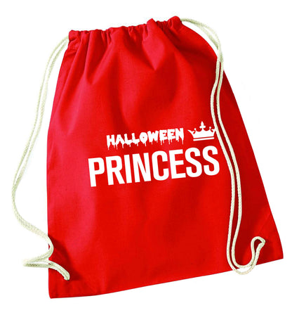 Halloween princess red drawstring bag 