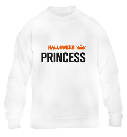 Halloween princess children's white sweater 12-13 Years