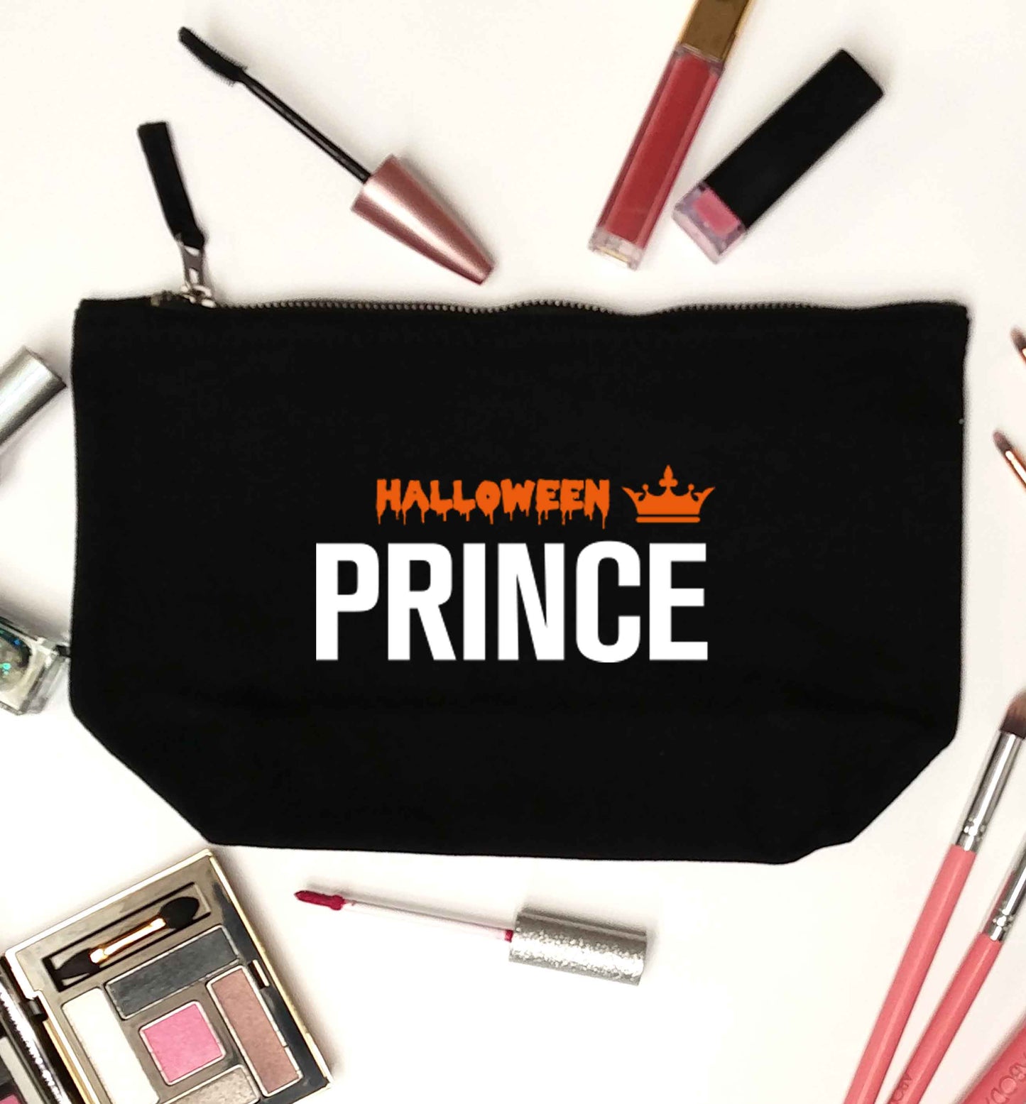 Halloween prince black makeup bag