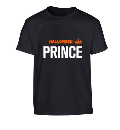 Halloween prince Children's black Tshirt 12-13 Years