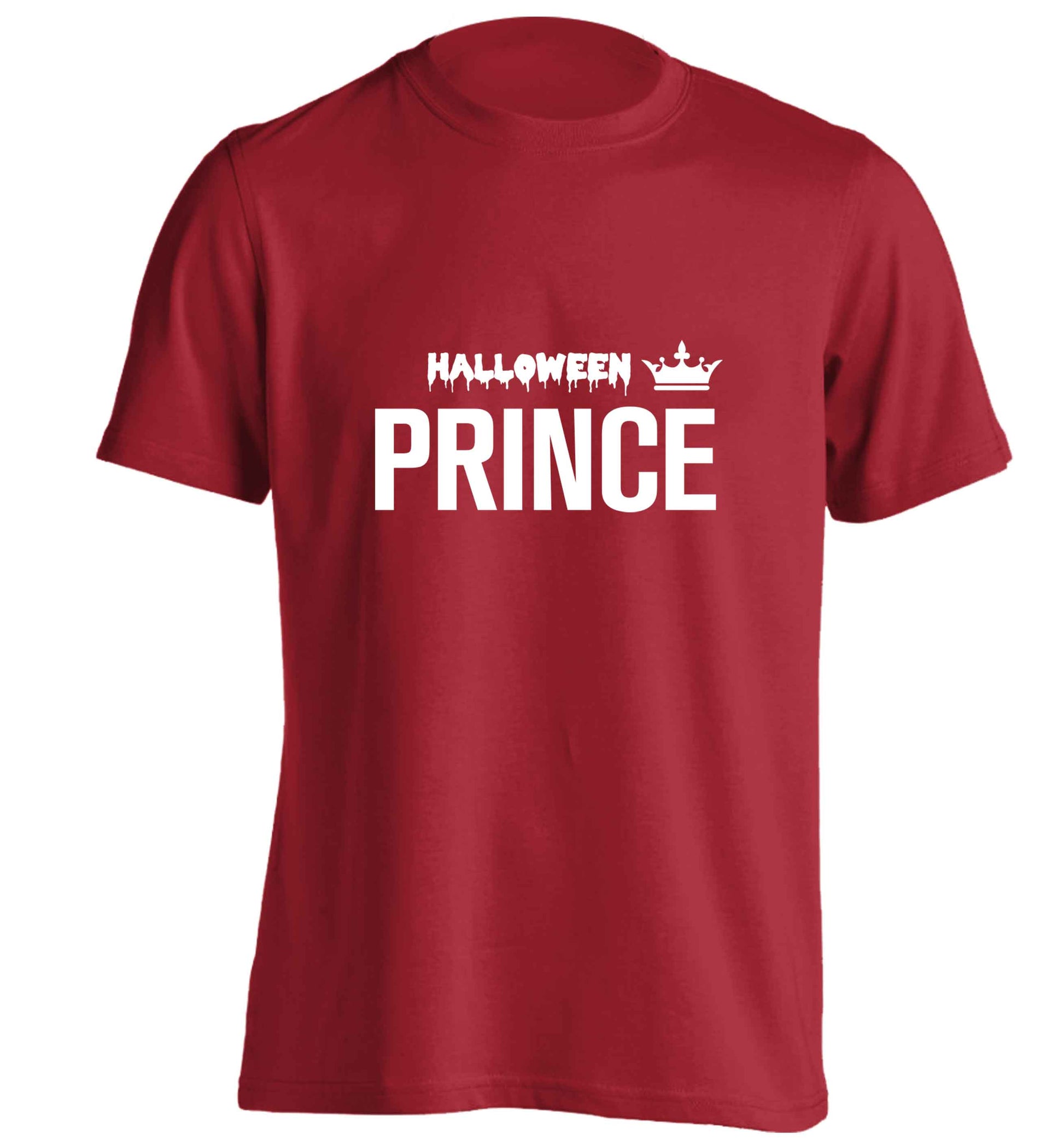 Halloween prince adults unisex red Tshirt 2XL
