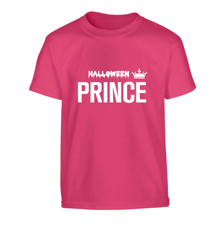 Halloween prince Children's pink Tshirt 12-13 Years