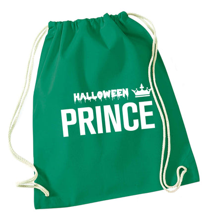 Halloween prince green drawstring bag
