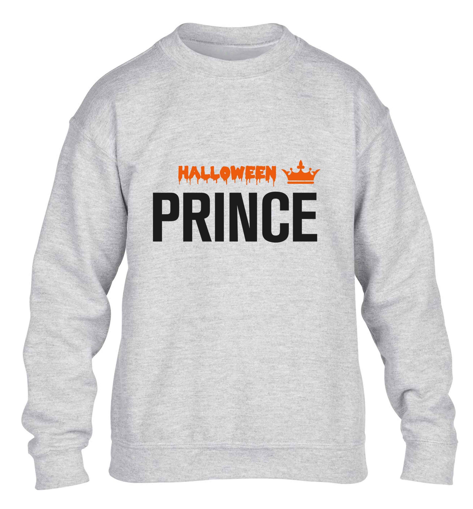 Halloween prince children's grey sweater 12-13 Years