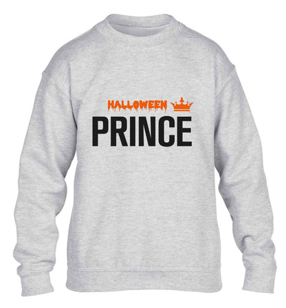 Halloween prince children's grey sweater 12-13 Years