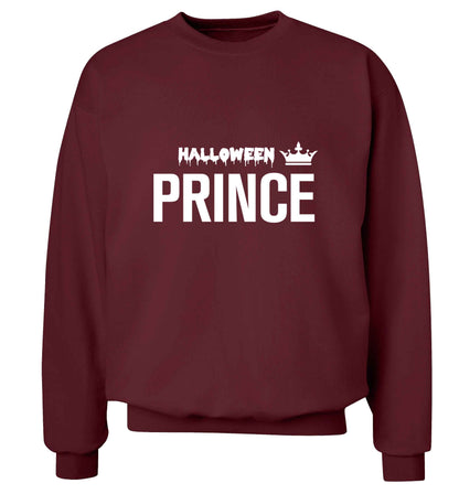 Halloween prince adult's unisex maroon sweater 2XL