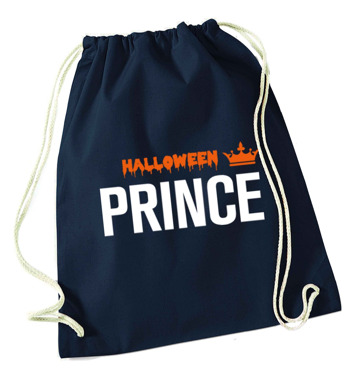 Halloween prince navy drawstring bag
