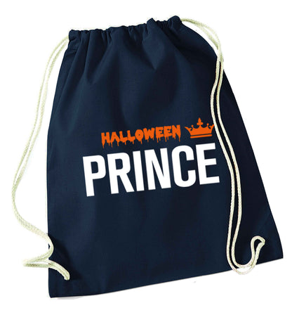 Halloween prince navy drawstring bag