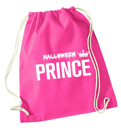 Halloween prince pink drawstring bag