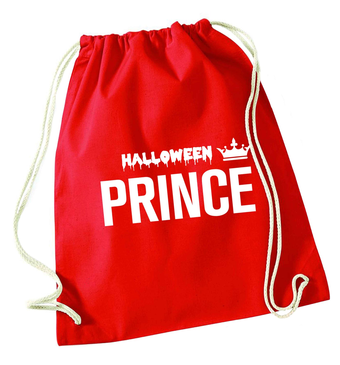 Halloween prince red drawstring bag 