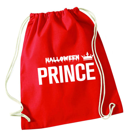 Halloween prince red drawstring bag 