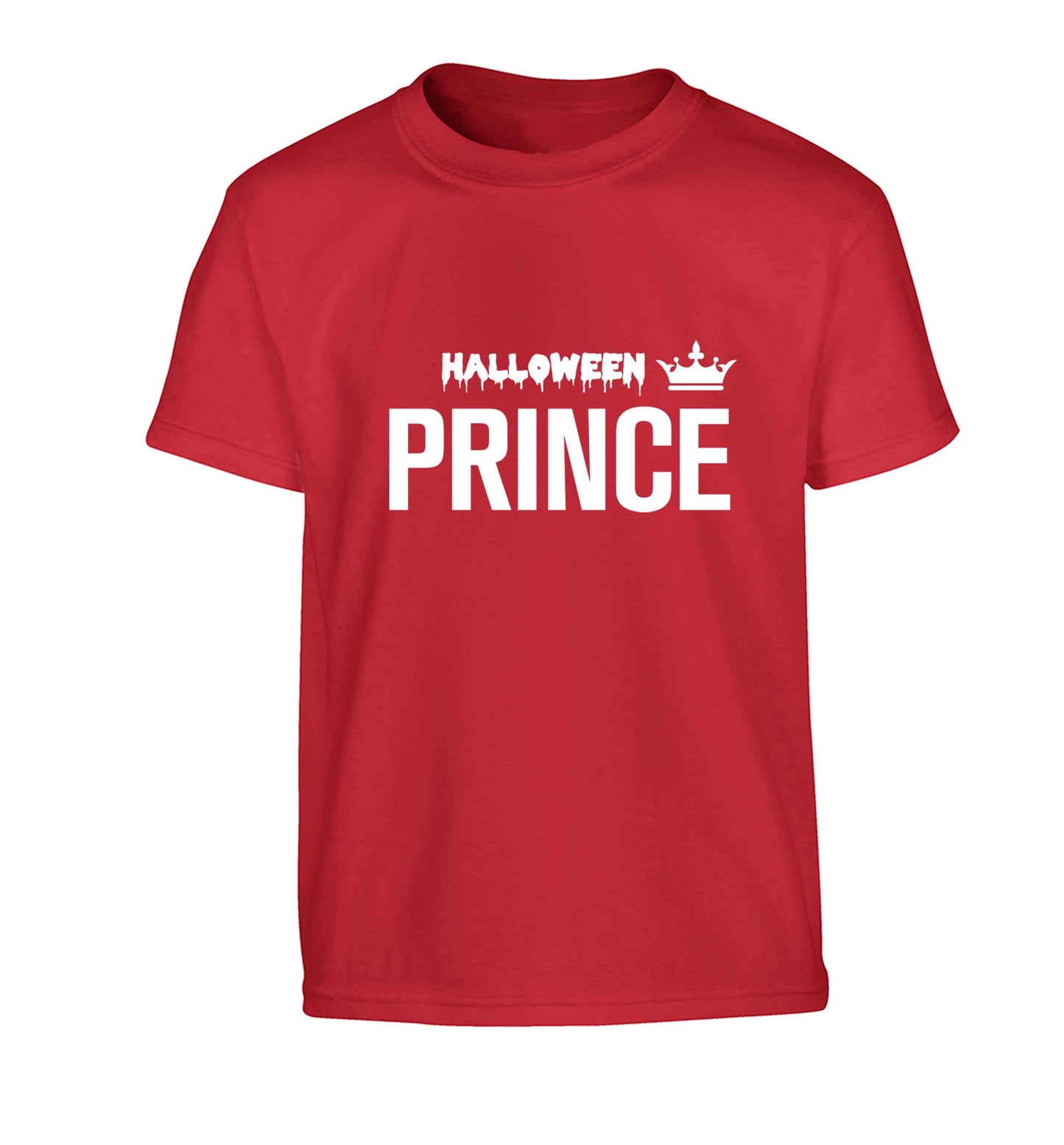 Halloween prince Children's red Tshirt 12-13 Years