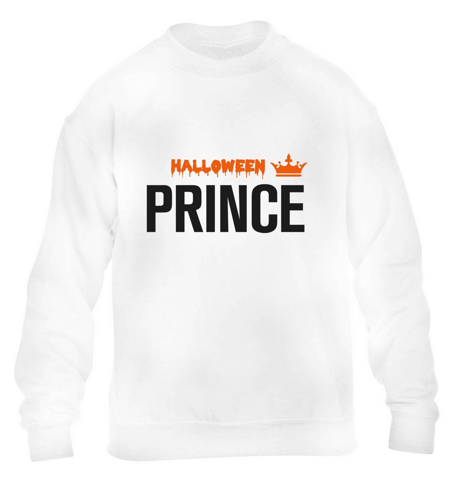 Halloween prince children's white sweater 12-13 Years