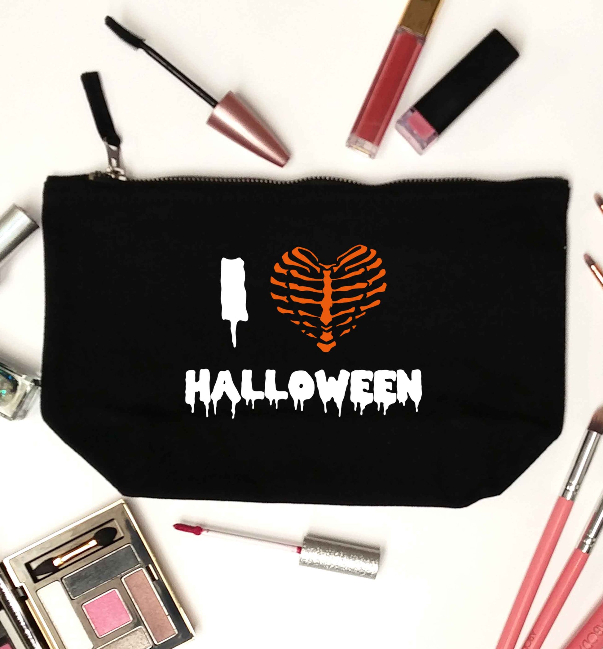 I love halloween black makeup bag