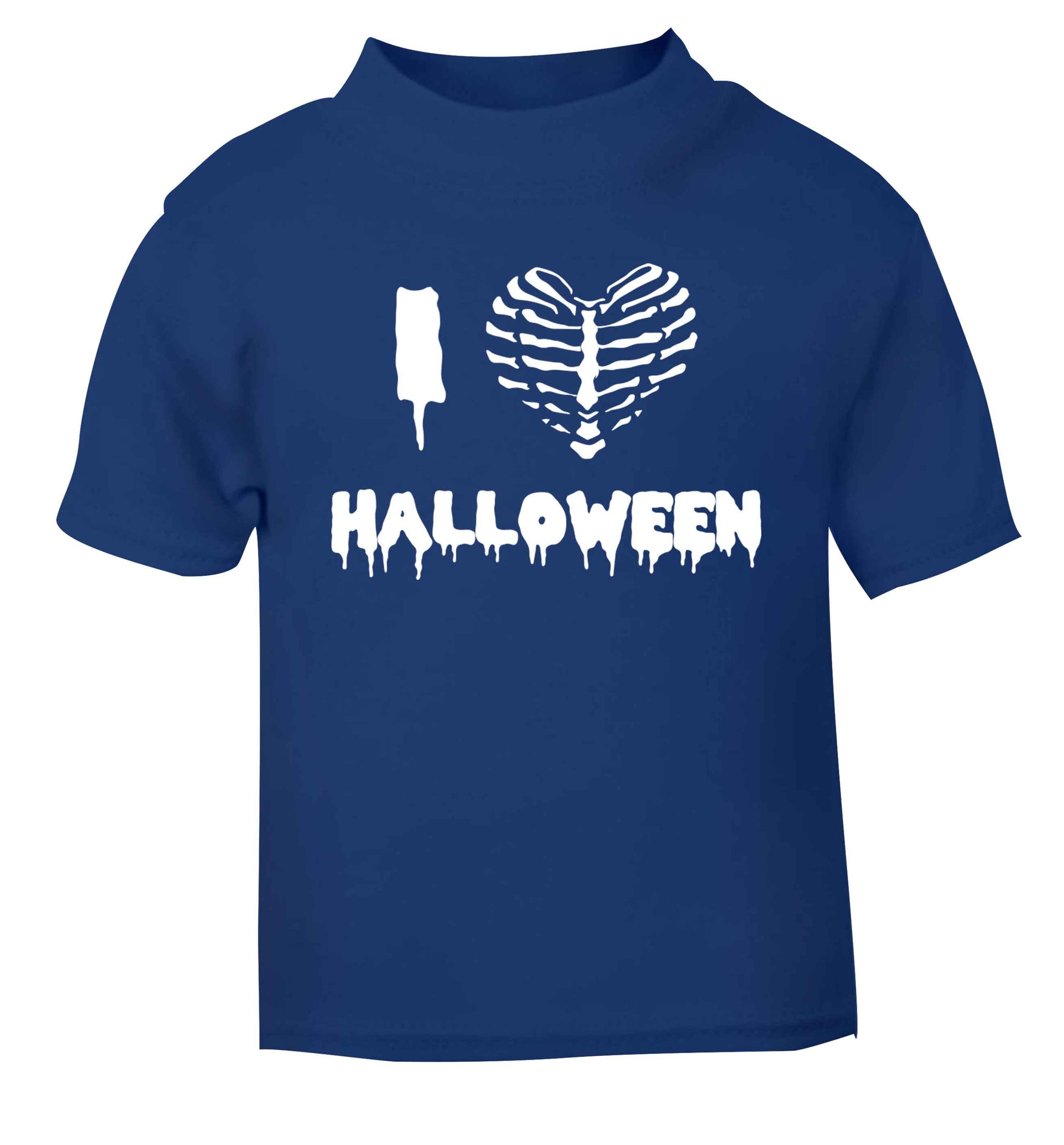 I love halloween blue baby toddler Tshirt 2 Years