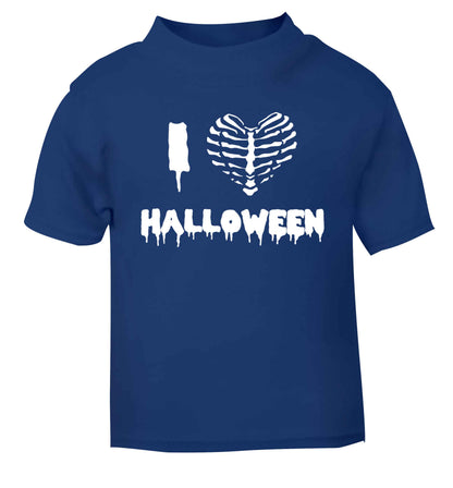 I love halloween blue baby toddler Tshirt 2 Years