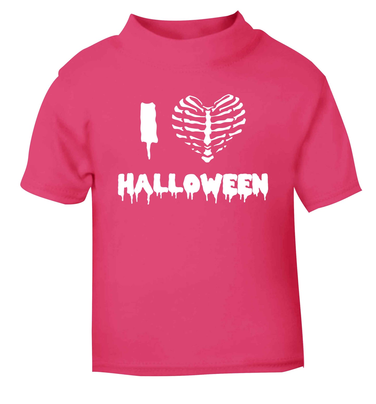 I love halloween pink baby toddler Tshirt 2 Years