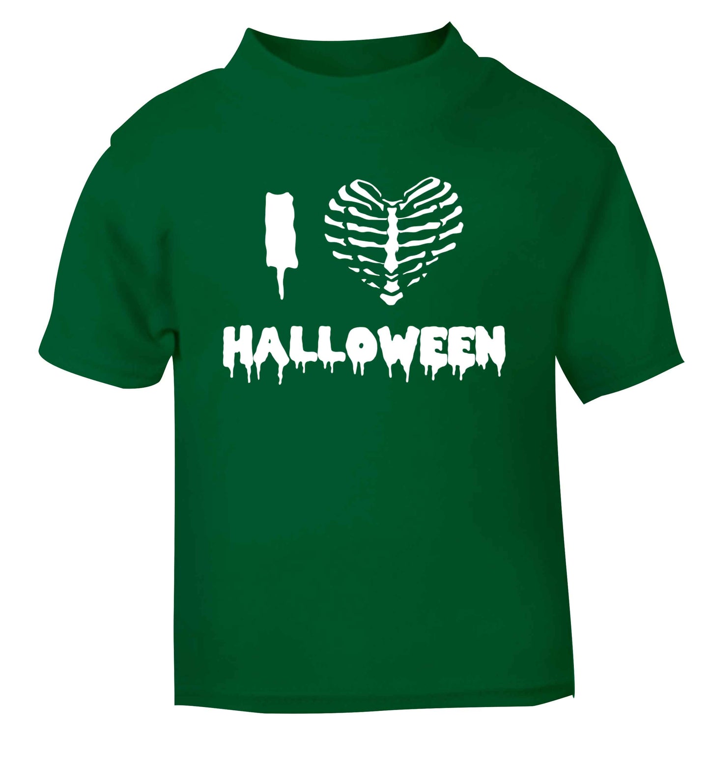 I love halloween green baby toddler Tshirt 2 Years