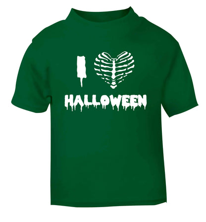 I love halloween green baby toddler Tshirt 2 Years