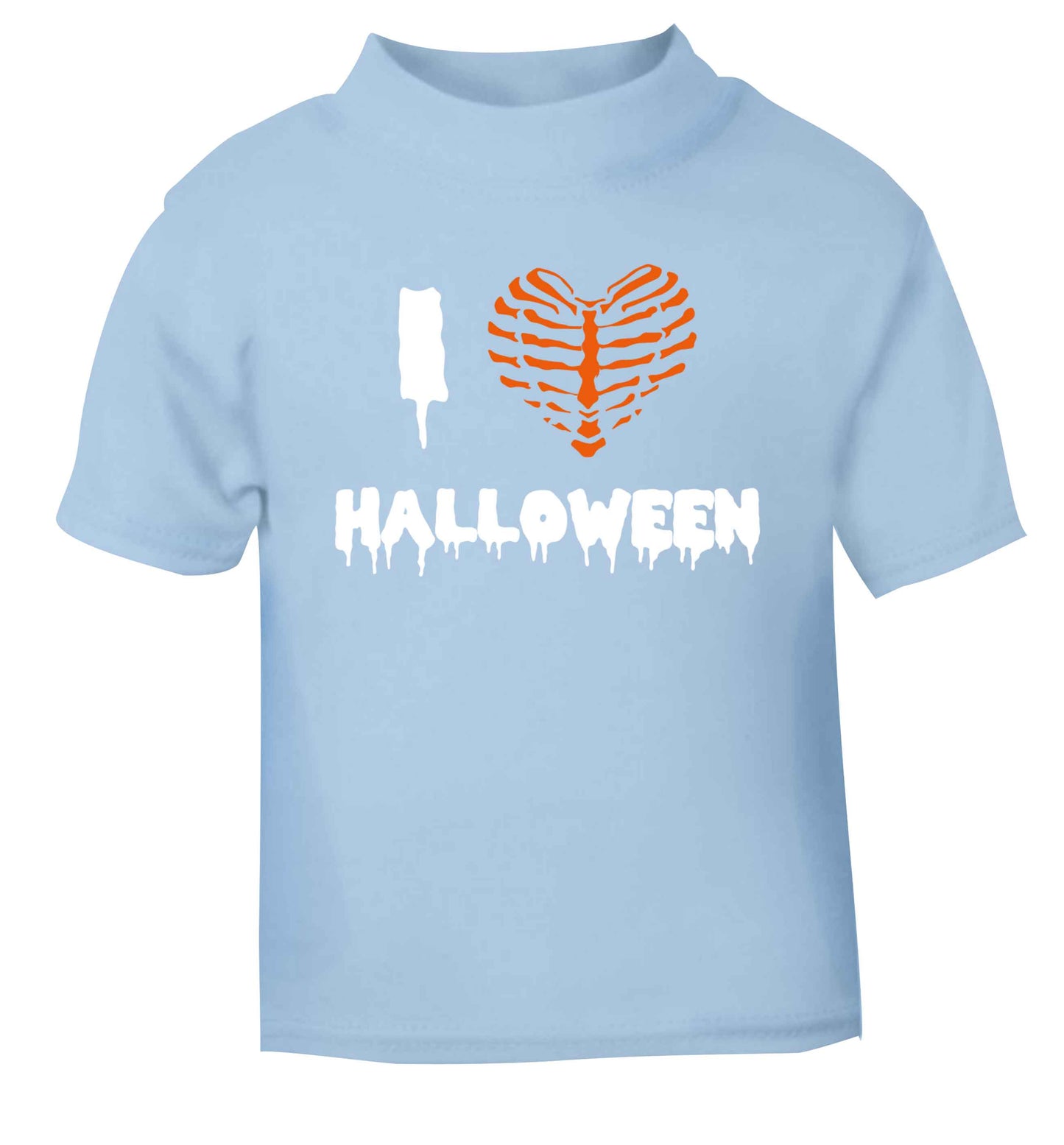 I love halloween light blue baby toddler Tshirt 2 Years