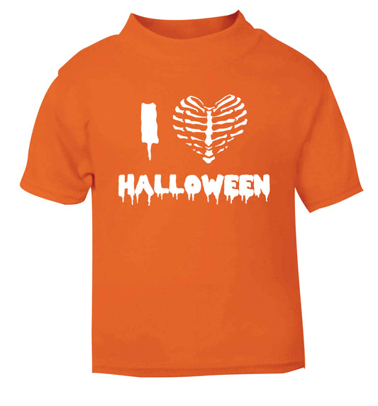 I love halloween orange baby toddler Tshirt 2 Years