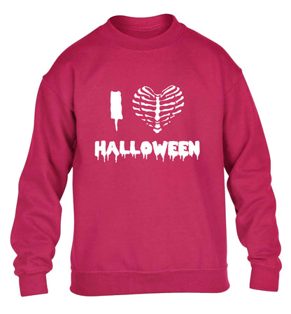 I love halloween children's pink sweater 12-13 Years