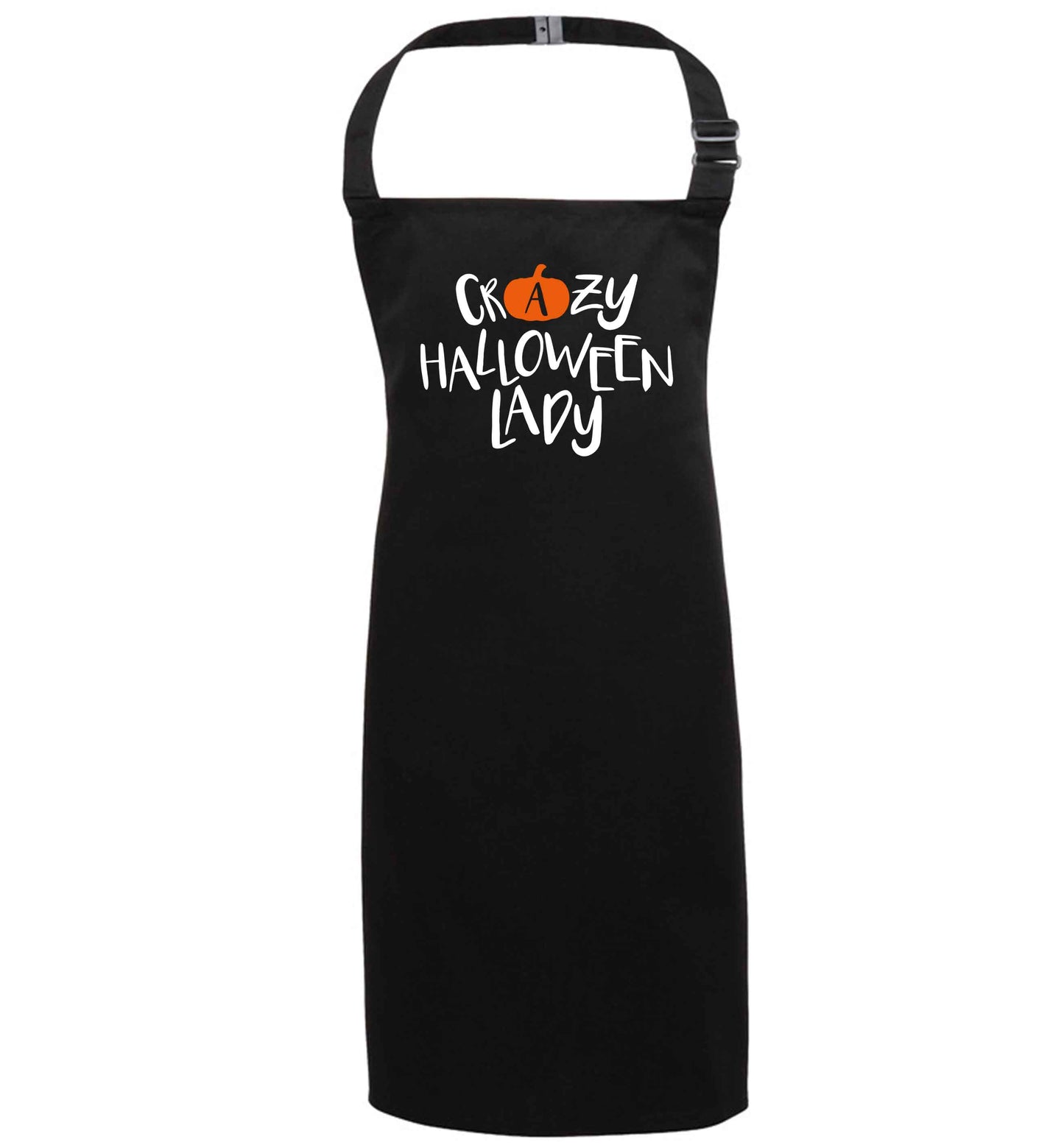Crazy halloween lady black apron 7-10 years
