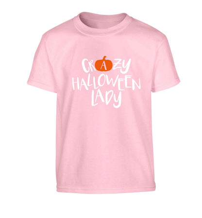 Crazy halloween lady Children's light pink Tshirt 12-13 Years