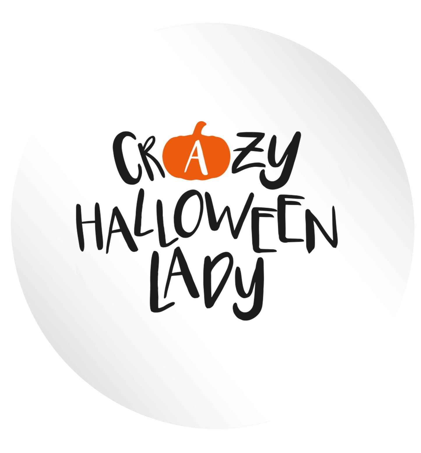 Crazy halloween lady 24 @ 45mm matt circle stickers